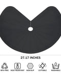 Two Pack 27 Inch Silicone Lazy Susan Shelf Liner Non Slip For Kitchen Cabinets Drawers, black, 27.17-inch diameter, features icons