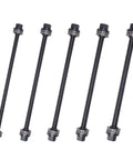 Five spindles from 27 Piece Universal Press And Pull Sleeve Kit For Bearing Removal And Installation Tool Set For Bushings Seals Bearings