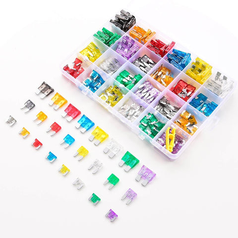 Must-Have All In One 272 Piece Blade Fuse Kit With Standard Mini And Low Profile Mini Fuses, assorted colors in transparent box