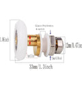 Detailed view of 27mm Shower Door Rollers Replacement Set 8PCS for Bathroom Glass Sliding Doors, copper and steel construction.