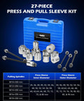 27pc Bushing Press Kit with sleeves and spindles for LCV HGV vehicle engines, blue case included