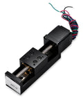 28 Stepper Motor Mini Linear Rail Slide Actuator, 50mm Stroke, X Y Z Stage with T Screw Rod, DIY CNC Router Parts, black, top view.