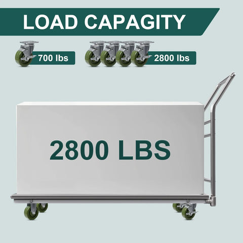 4x1.5 Inch High Temp Industrial Bakery Oven Caster Wheels Set Of 4 Heavy Duty Casters 2800 Lb Capacity With 2 Brakes