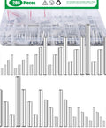 Dowel Pins Set 304 Stainless Steel 28 Sizes 280 Pcs M1.5 To M6 Shelf Support Peg Pins For Woodworking And Metalworking