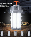 Ultra Bright 280W LED Temporary Work Light for Job Sites displayed with construction background and cranes