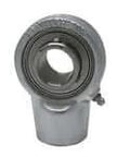 Front view of MUCECH201-8NP 1/2 in Stainless Steel Set Screw Hanger Bearing with Nickel-Plated Cast Iron Housing, sealed ball bearing.