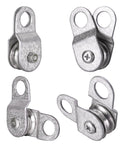 28mm Cable Pulley Wheel with Ball Bearing, Smooth No Noise, Small Snatch Block for 0.23 Inch/6mm Wire Rope, 4Pack in different angles