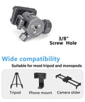 28mm Metal Panorama Ball Head For Tripod With Arca Type Quick Release Plate, 3/8 Inch Screw Hole, Wide Compatibility