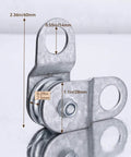 Side view of 28mm Cable Pulley Wheel with Ball Bearing, Smooth No Noise, Small Snatch Block for 0.23 Inch/6mm Wire Rope, 4Pack