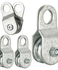 Four 28mm Cable Pulley Wheels with Ball Bearing, Smooth No Noise, Small Snatch Block for 0.23 Inch/6mm Wire Rope