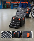 230 Piece Mechanics Tool Set with one quarter inch three eighths inch and one half inch drive sockets SAE and metric wrenches in a case