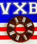 AXK0515 Thrust Needle Roller Miniature Bearing 5x15x2mm, close-up view of bearing in packaging with VXB logo