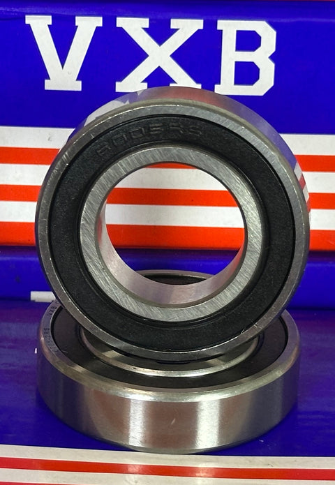 2-Pack Bearings 6005-2RS 25x47x12mm - Sealed