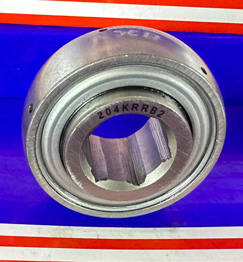 204KRRB2 Agricultural Machinery bearing with Two Single lip Seals and Hex bore