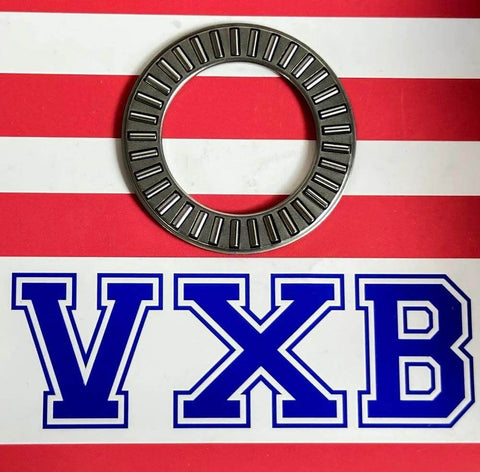 TC1828 Thrust Needle Roller Bearing 1-1/8" x 1-3/4" x 5/64" inch displayed on red and white backdrop with VXB logo