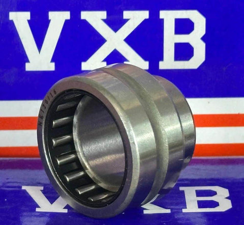 NKI20/16 Needle Roller Bearing 20x32x16mm - Machined Type front view on VXB background