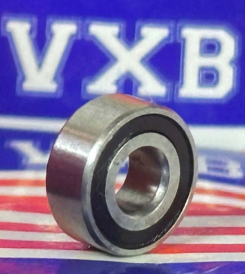Close-up of SMR104-2RS Ceramic Sealed Premium ABEC-5 Bearing 4x10x4 against a branded background