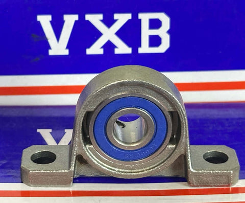 10mm Bore Miniature Stainless Steel Pillow Block Mounted Bearing from VXB, designed for corrosion resistance and reliable support.
