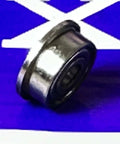 SFR133ZZ Flanged Ceramic Si3N4 Stainless Steel Shielded Bearing on a blue background