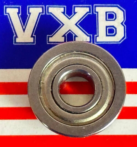 SF696ZZ Flanged Ball Bearing - Stainless Steel - Shielded - 6x15x5mm front view with VXB branding
