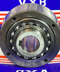 Front view of GFRN25 25mmBore One-Way Clutch - Keyway 25x90x60mm, showcasing metal bearings and keyway design.
