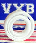 688 Full Ceramic Bearing 8x16x4 Miniature in front view with white ceramic material and visible VXB branding in the background.