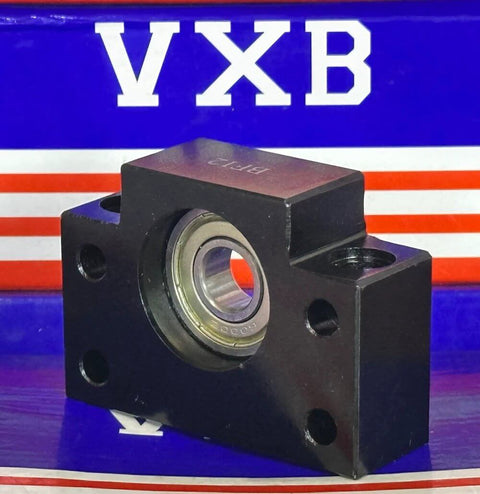 High Performance Ballscrew Support Bearing BF12 Type for CNC Machinery shown in front view with robust metal casing.