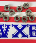 10-Pack 686ZZ 6x13x5mm Double Shielded 6mm Bore Miniature Bearing on red and white background with VXB logo