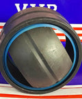 Front view of GE200ES-2RS Spherical Bushing Plain Bearing 200x290x130 with double seals and blue trim against a branded box