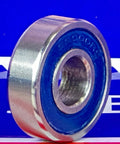 Hybrid Ceramic 6000-2RS Stainless Steel Ball Bearing 10x26x8mm close-up view showing blue seal and shiny stainless steel.