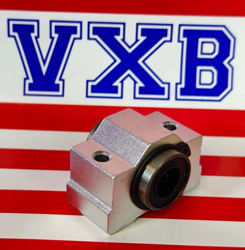10mm Slide Unit Ball Bushing Block Linear Motion on a red and white background with 'VXB' lettering.
