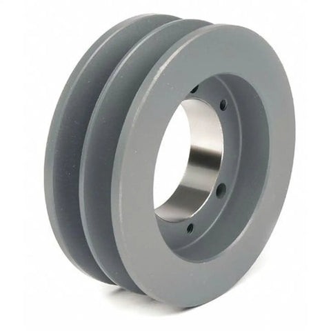 4.75 Inch By 3/4 Inch Double Groove Fixed Bore Pulley For A, 3L And 4L V Belt Drives, Tough As Nails Cast Iron Sheave, Durable Industrial Pulley With Fixed Bore, Fits Multi Spoke Or Solid Variants And Ready For Tough Belt Systems