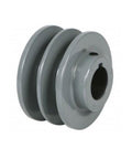 2AK25 1/2" Inch Bore 2 Grooves cast iron Solid Pulley with OD 2.5" inch ID 1/2" Inch for V-belts size 4L A - VXB Ball Bearings