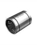 Single bearing linear bushing LBD10 Standard Metric Series, 10 mm shaft; 19 mm OD, 29 mm length; steel sealed ball bearing for slide units.