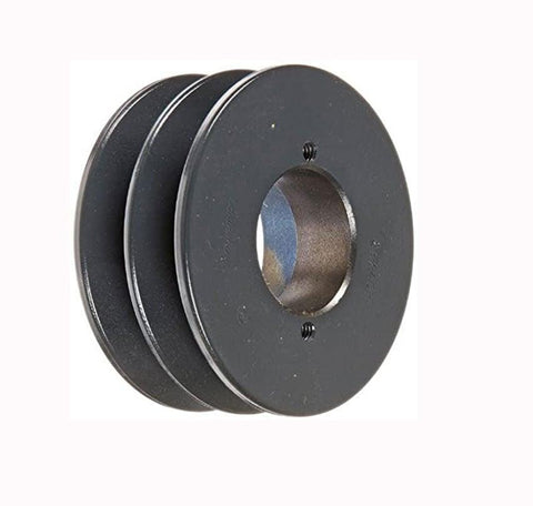 2BK40H Cast Iron Bushed Sheave Pulley for Dual Belt V-belt size 5L, B OD : 4" Double Grooves Pulley 2BK40H - VXB Ball Bearings