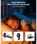 Child sleeping peacefully demonstrating the quiet operation of the Bifold Barn Door 36 by 84 Inches With Frosted Glass Panels and Header Rail Kit.