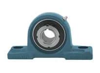 Front view of UKP305+H2305 single pillow block bearing 20mm ID heavy duty wide inner ring cast iron P305 housing with sealed contact seal