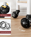 2 Inch Ball Caster Wheels With Threaded Stem Stem Diameter Three Eighths Inch And Stem Length One Inch Heavy Duty 1200 Lbs Swivel Castors Set Of Four Replacement Wheels For Furniture Cart Chair Cabinets And Coffee Table installed on chair