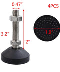 Heavy Duty Furniture Glide Swivel Leveling Mounts 2 Inch Adjustable Feet Pack of 4 with Reinforced Nylon Base and Rubber Cushion