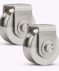 2Pack Pulley Block U 304 Stainless Steel Pulley Roller, 2 Inch Heavy Duty Duplex Bearing Silent Grooved Wheel Loading 880lb/400Kg