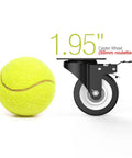 2 Inch Heavy Duty Swivel Caster Wheels Set of 4 compared in size to a tennis ball