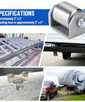 ✝️ 2" Weld on Trailer Roller Heavy Duty Steel Skid Wheels Caster Roller with for RV Trailers, Motorhome and 5th Wheels (Pack of 2) installed on a trailer