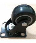 Close-up of a black 2" swivel caster wheel with mounting plate, part of ✝️ 10-pack 2" inch heavy duty black - caster wheel built for smooth motion.