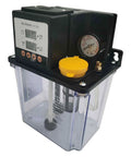 2L 110V Automatic Lubrication Pump With Dual Digital Display Gear Oiler For CNC Machines with clear tank and gauge visible