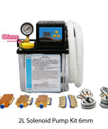 2L CNC Lubricant Pump Kit With Automatic Oil Lubrication System, includes 6mm fittings, gauge, and tubing for machine tools
