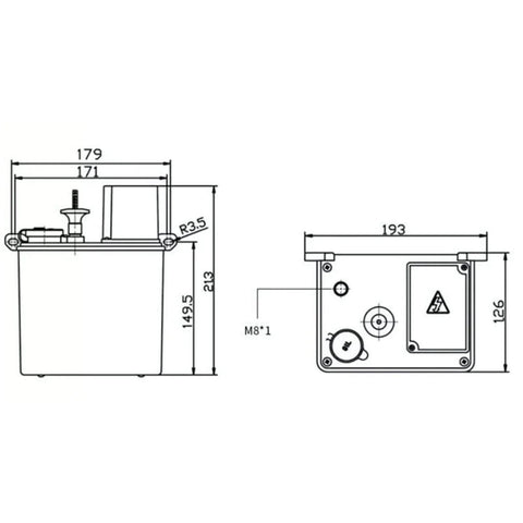Diagram of 2L Electric Intermittent Lubrication Pump For CNC Machine Tools Lathe And Milling Machine Automatic Lubricator Oil Pump 220V