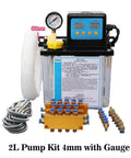 CNC Lubrication Pump System Kit No Brainer Setup 2L with 4mm fittings, gauge, AC220V/AC110V for CNC machine tools
