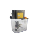 Top Notch All In One Lubrication Oil Pump 2L 24V with Display for CNC Central Systems, clear reservoir and digital screen visible