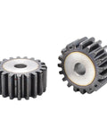 Bevel Gear Pinion Hardware 2M Spur Gear 28T To 43T 20mm High Torque Hardened Steel Transmission Gear, side-by-side view.