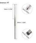 Diagram of Precise 2mm H7 Chucking Reamer Drill Bit For Metal And Wood Hole Reaming Straight Flute HSS Tool With 2mm Shank And 49mm Overall Length.